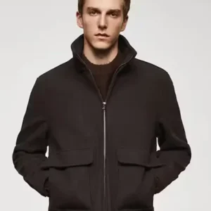 Jesse Mills Hudson and Rex S06 Brown Zip Jacket For Sale