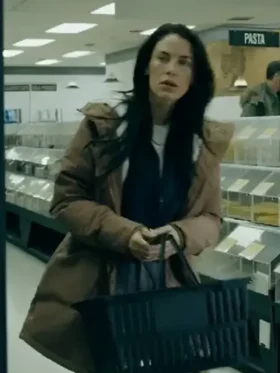 Jessica Lowndes A Strangers Child 2024 Brown Hooded Coat For Women