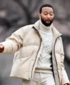 John Legend Holiday Puffer Jacket On Sale