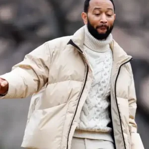 John Legend Holiday Puffer Jacket On Sale