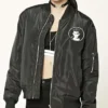 Johnny Depp Cry Baby Black Satin Bomber Jacket