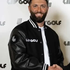 Jon Rahm LIV Golf Black Varsity Jacket