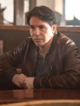 Jon Seda La Brea S03 Brown Leather Bomber Jacket
