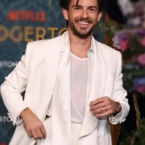 Jonathan Bailey Bridgerton Premiere White Suit