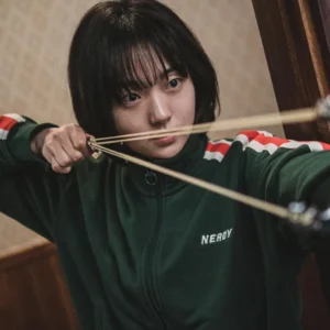 Jung Ji an A Shop for Killers 2024 Green Track Jacket