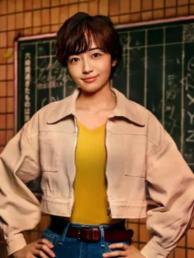 Kaori Makimura City Hunter 2024 Cropped Beige Jacket