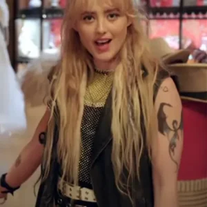 Kathryn Newton Abigail 2024 Black Biker Vest