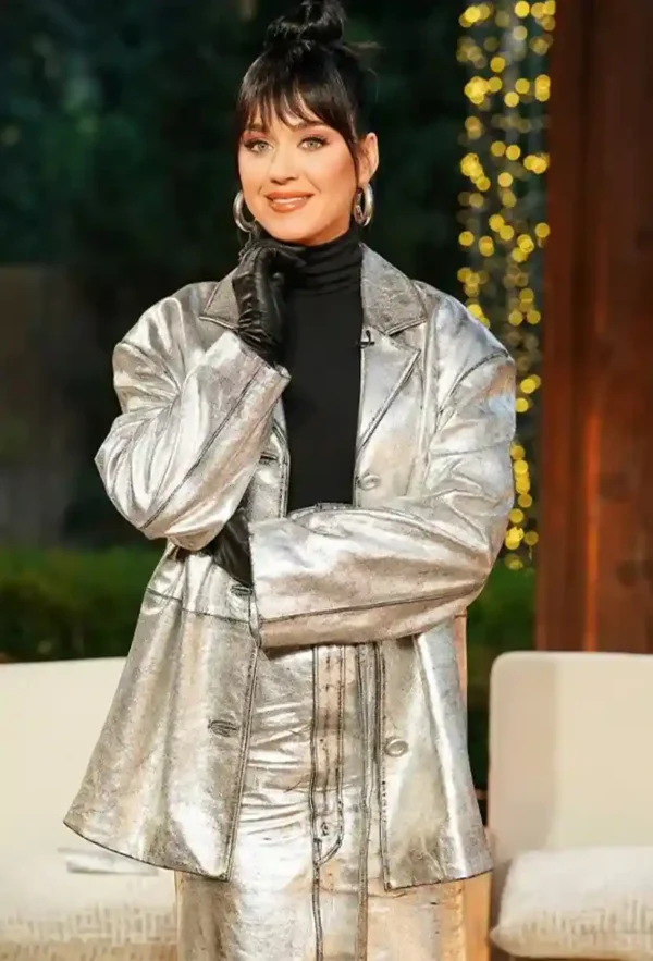 Katy Perry American Idol Leather Coat For WOmen