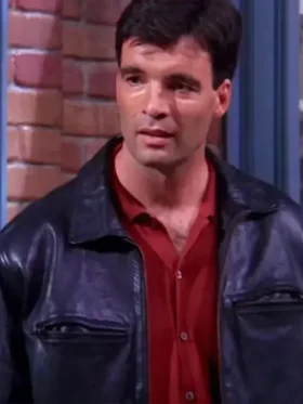 Kevin Ruf Friends Black Leather Jacket For Sale