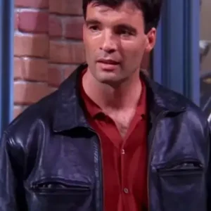 Kevin Ruf Friends Black Leather Jacket For Sale