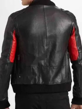 Kid Cudi Surface to Air Black Leather Jacket Back
