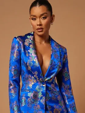 Kim Fields Good Morning America 2024 Embroidered Blazer