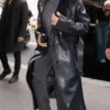 Kim Kardashian Trench Leather Coat