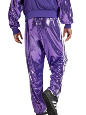 Korn Adidas Purple Tracksuit back trouzer