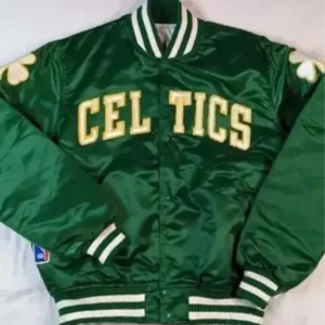 Kristaps Porzingis Boston Celtics Satin Varsity Jacket For Sale