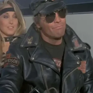 Lee Majors The Fall Guy S02 Black Leather Jacket