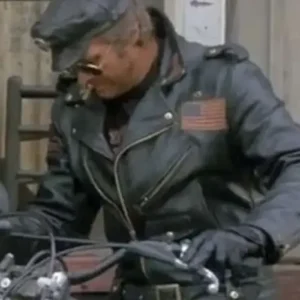 Lee Majors The Fall Guy S02 Black Leather Jacket For Sale
