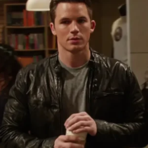 Liam Court 90210 S05 Black Leather Jacket