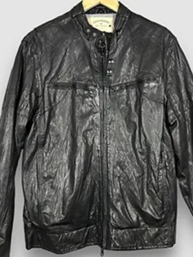 Liam Court 90210 S05 Black Leather Jacket For Men