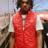 Lil Baby Monogram Flower Parachute Red Vest