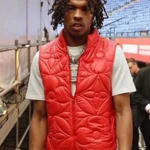 Lil Baby Monogram Flower Parachute Red Vest