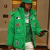Lil Baby Ny Supreme Green Down Jacket