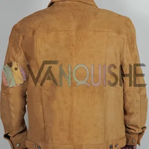 Lisa Weil The Cleaning Lady S03 Suede Trucker Jacket back