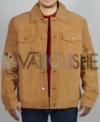 Lisa Weil The Cleaning Lady S03 Suede Trucker Jacket front open