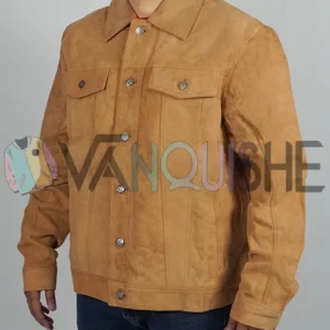 Lisa Weil The Cleaning Lady S03 Suede Trucker Jacket left