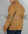Lisa Weil The Cleaning Lady S03 Suede Trucker Jacket left back
