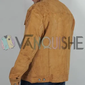 Lisa Weil The Cleaning Lady S03 Suede Trucker Jacket left back