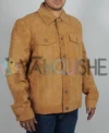 Lisa Weil The Cleaning Lady S03 Suede Trucker Jacket right