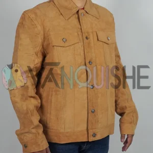 Lisa Weil The Cleaning Lady S03 Suede Trucker Jacket right
