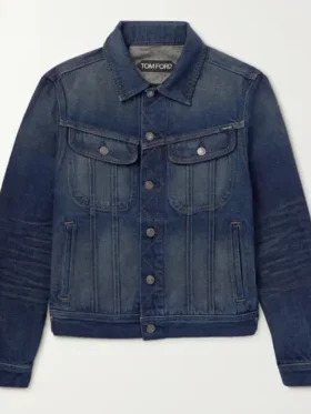 Luke Bryan American Idol S22 Blue Denim Jacket For Sale