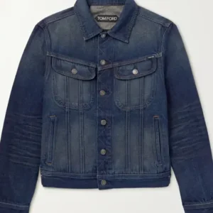 Luke Bryan American Idol S22 Blue Denim Jacket For Sale