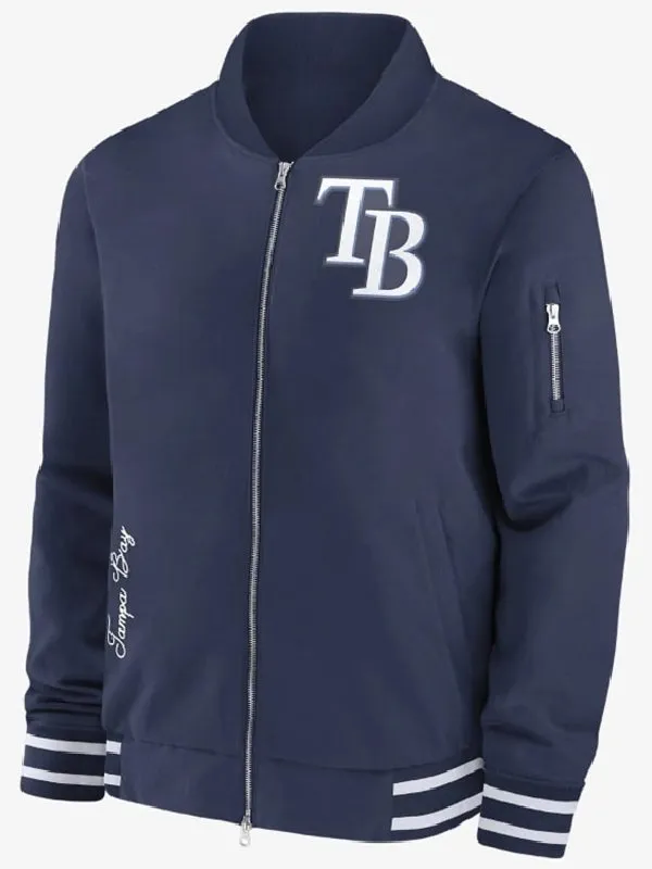 MLB Tampa Bay Rays Blue Bomber Jacket