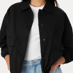 Mable Black Parachute Jacket