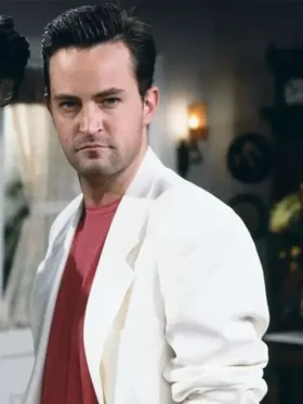 Matthew Perry Friends White Blazer For Men