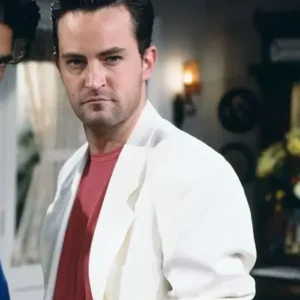 Matthew Perry Friends White Blazer For Men