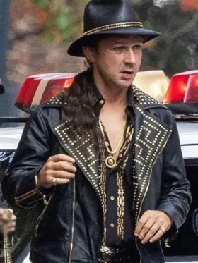 Megalopolis 2024 Shia LaBeouf Black Leather Jacket