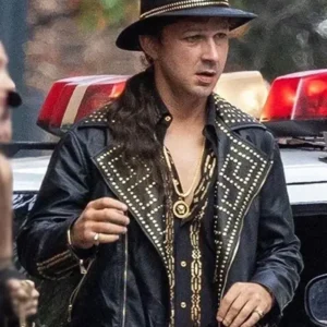 Megalopolis 2024 Shia LaBeouf Black Leather Jacket