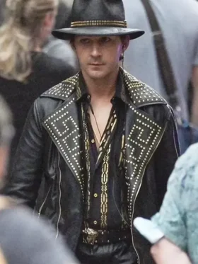 Megalopolis 2024 Shia LaBeouf Black Leather Jacket For Sale
