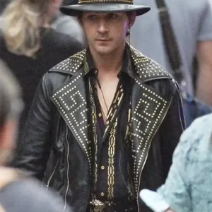 Megalopolis 2024 Shia LaBeouf Black Leather Jacket For Sale