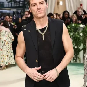 Met Gala 2024 Andrew Scott Black Sleeveless Blazer