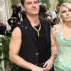 Met Gala 2024 Andrew Scott Black Sleeveless Blazer For Sale