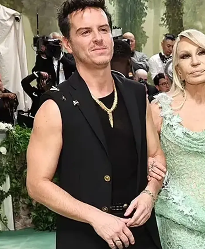 Met Gala 2024 Andrew Scott Black Sleeveless Blazer For Sale