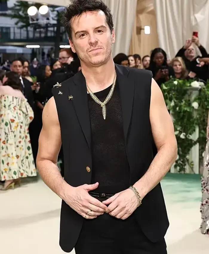 Met Gala 2024 Andrew Scott Black Sleeveless Blazer