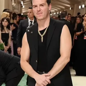 Met Gala Andrew Scott Black Sleeveless Blazer
