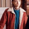 Nancy Wheeler Stranger Things Red Shearling Jacket