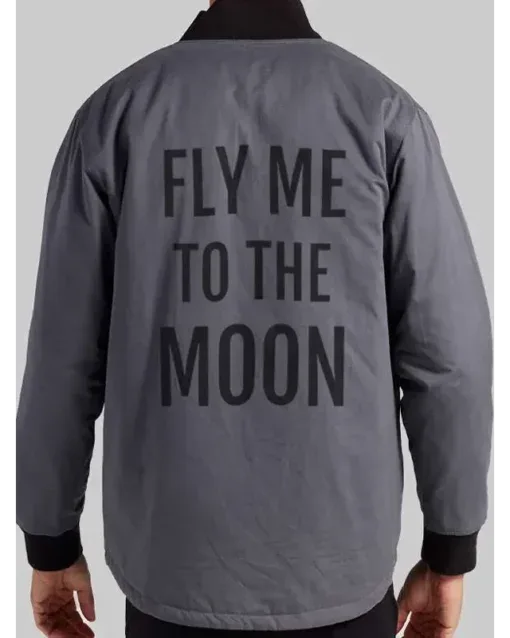 Nasa Fly Me to the Moon Bomber Jacket Backside